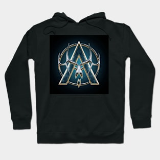 Letter A in dark fantasy metal rock band design Hoodie